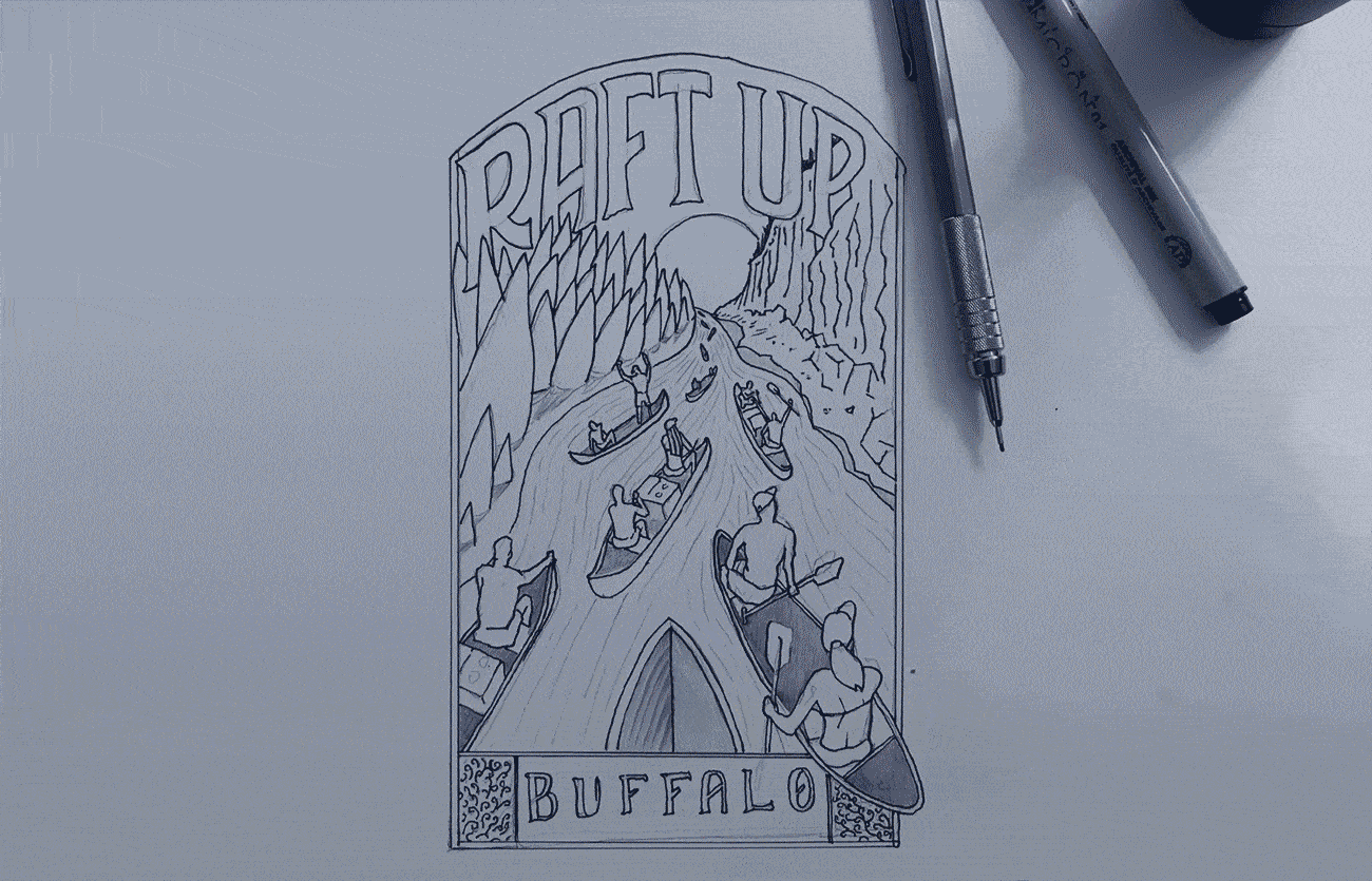 RaftUp Buffalo National River Shirt Design