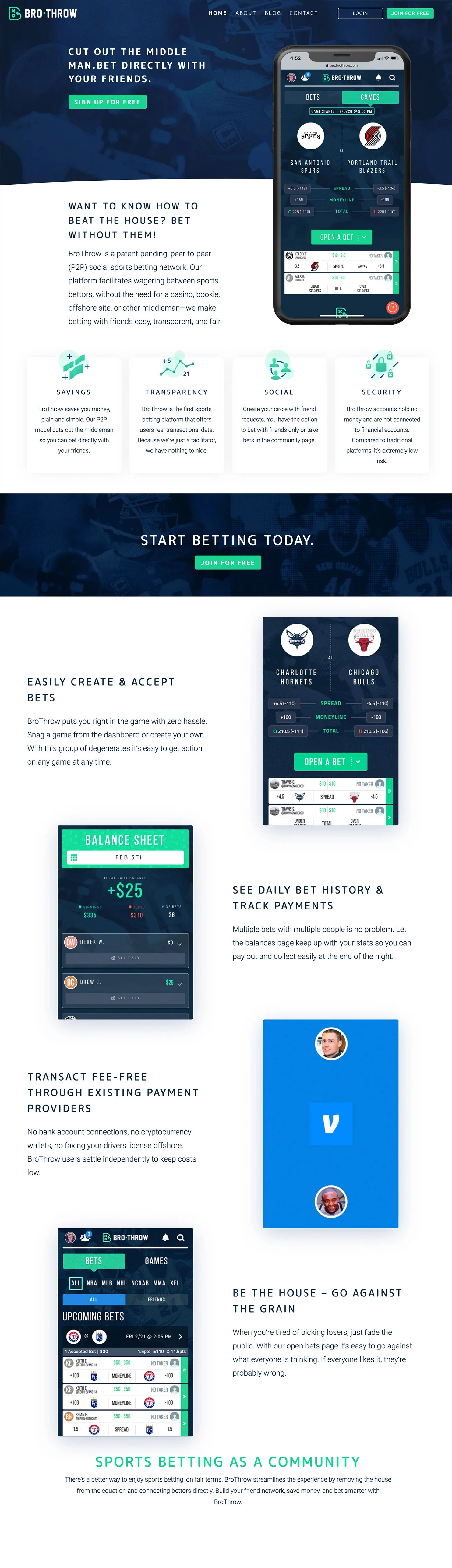 BroThrow full website screenshot