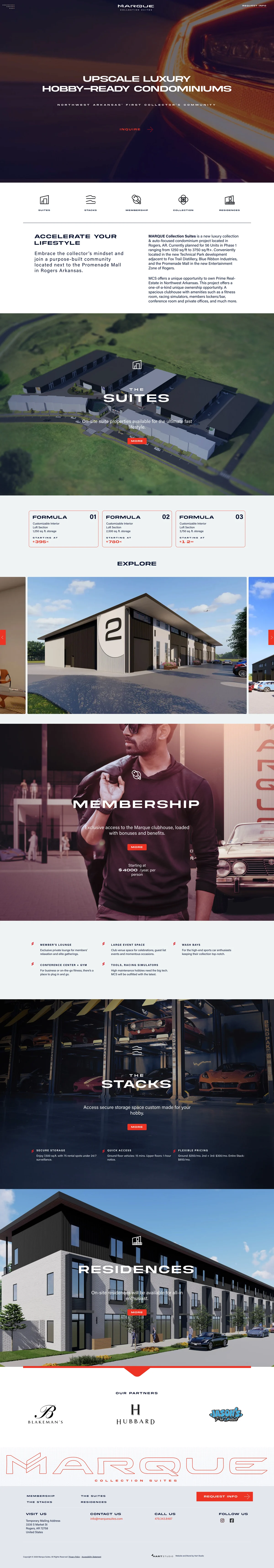Marque Collection Suites full website screenshot